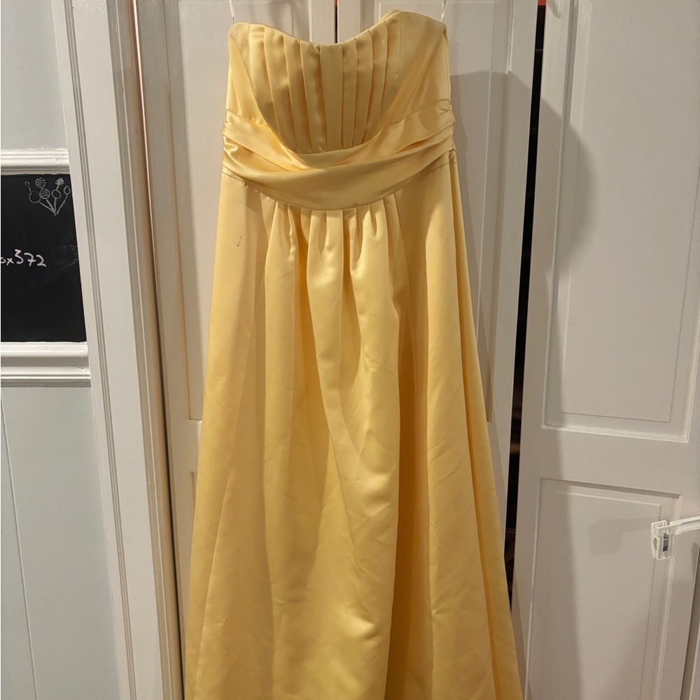 David's Bridal Light Yellow Dress